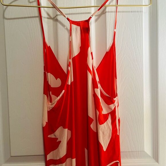 Karina Grimaldi Vibrant Orange and White Maxi Dress - Picture 6 of 13